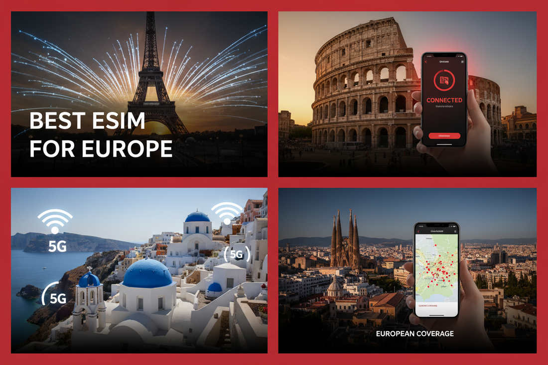 Best eSIM for Europe 2026 — AloOui travel data plans for France, Italy, Spain, Germany and 40+ European countries - AloOui eSIM