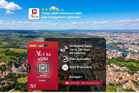 Best Unlimited eSIM for Europe+ — Buy Data Plans | AloOui - AloOui eSIM