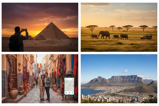 best eSIM Africa Morocco Egypt Kenya South Africa Tanzania safari instant activation no roaming AloOui - AloOui eSIM