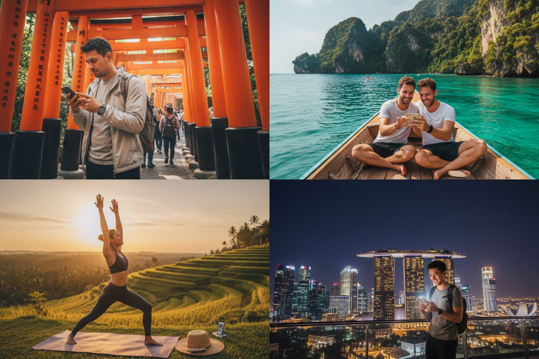 best eSIM Asia Japan Thailand Bali India Singapore Vietnam South Korea instant activation no roaming AloOui - AloOui eSIM
