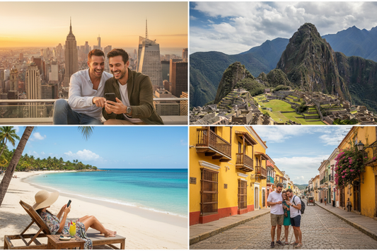 best eSIM Americas USA Canada Mexico Brazil Colombia Peru Caribbean Latin America instant activation no roaming AloOui - AloOui eSIM