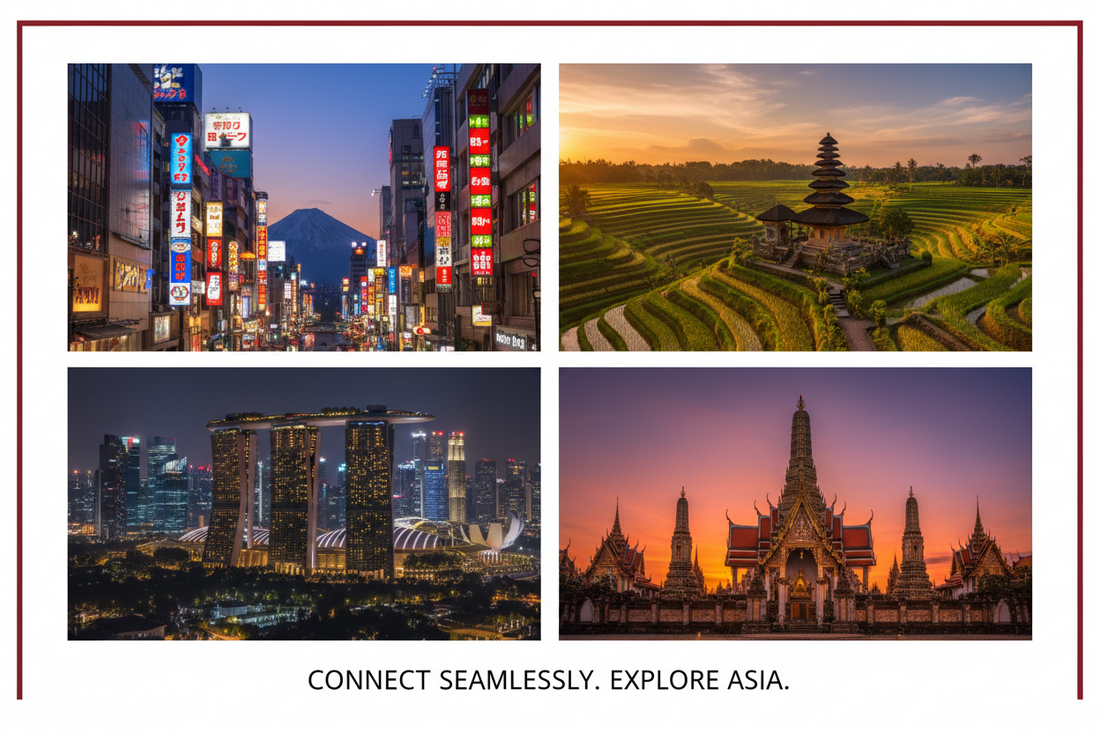 eSIM Terbaik untuk Perjalanan Asia — Panduan Lengkap Japan, Thailand, Singapura & Korea - AloOui eSIM