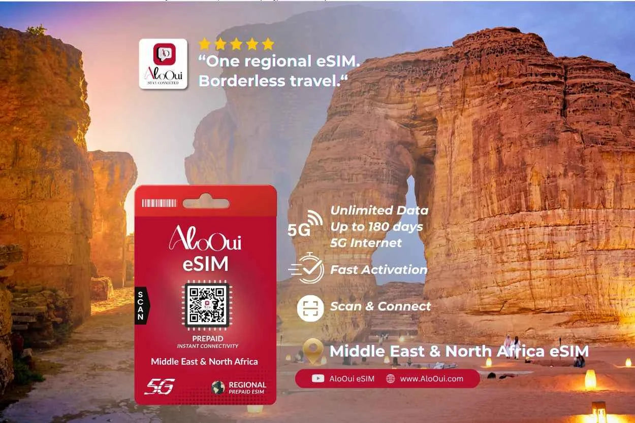 Moyen-Orient et Afrique du Nord - AloOui eSIM