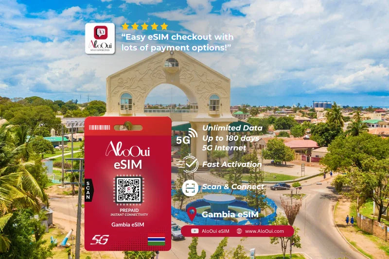 Best eSIM for Gambia - AloOui