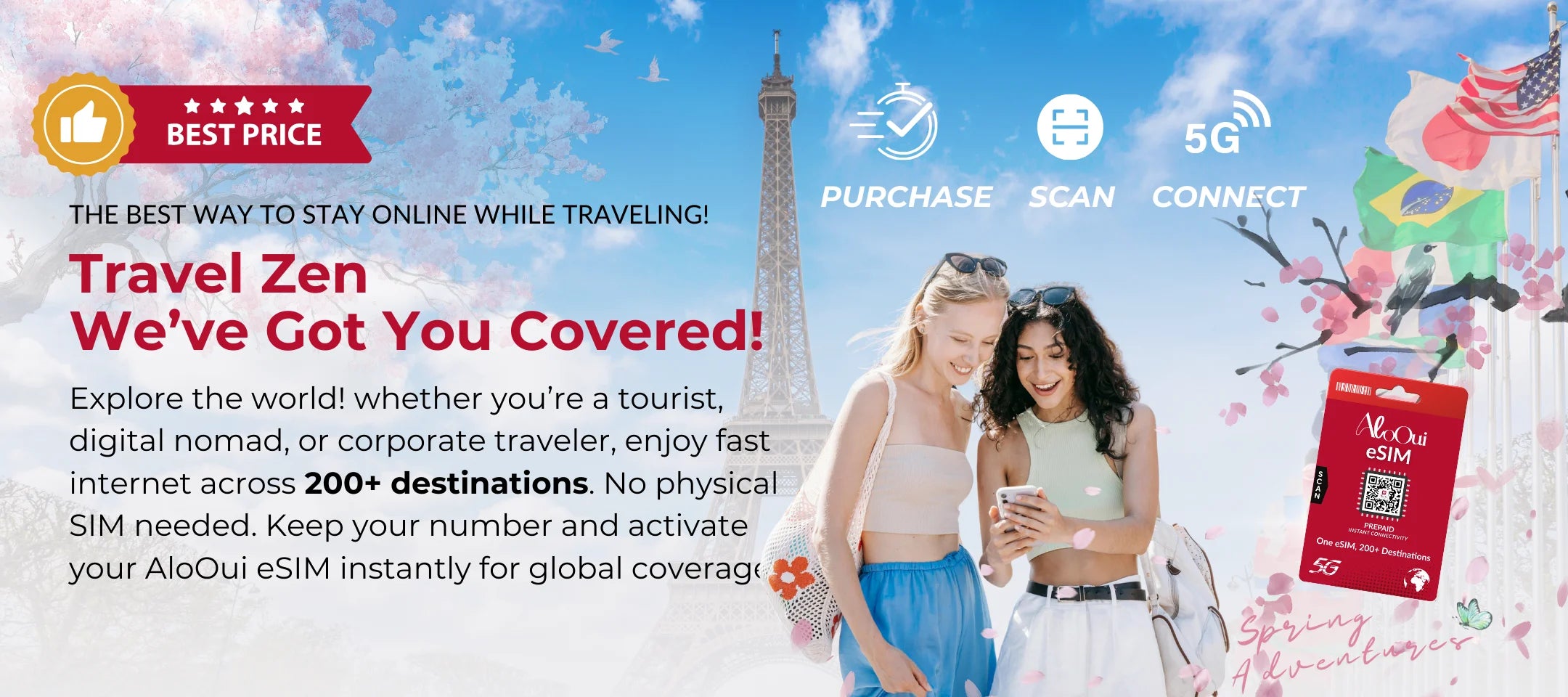 Spring Adventures with AloOui eSIM